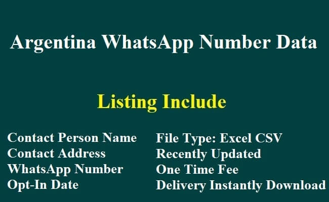 阿根廷 Whatsapp 数据​