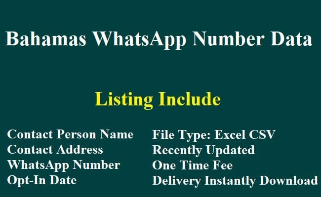 巴哈马 Whatsapp 数据​