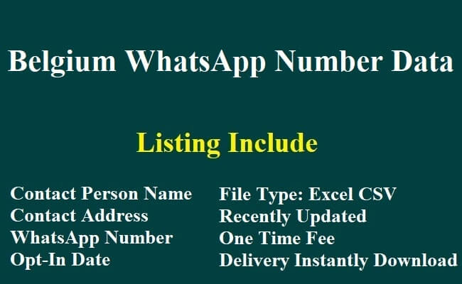 比利时 Whatsapp 数据​