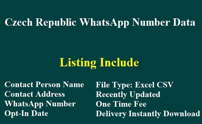 捷克共和国 WhatsApp 数据​