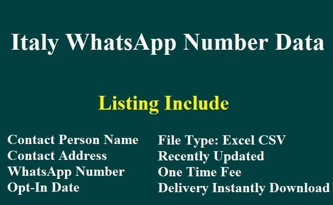 意大利 WhatsApp 数据
