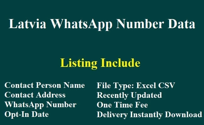 拉脱维亚 WhatsApp 数据