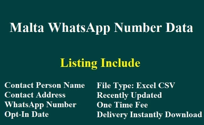 马耳他 WhatsApp 数据