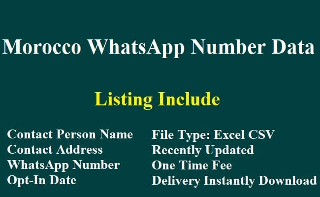 摩洛哥 WhatsApp 数据