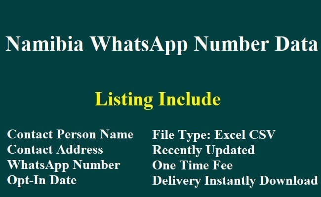 纳米比亚 WhatsApp 数据