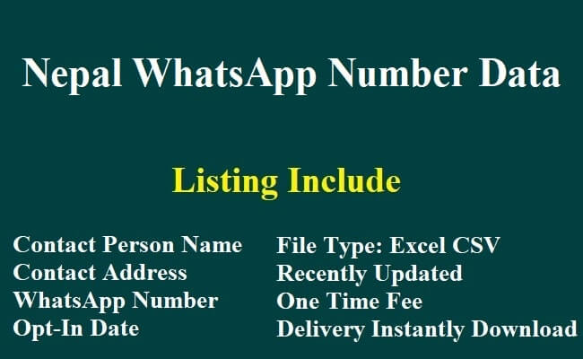 尼泊尔 WhatsApp 数据