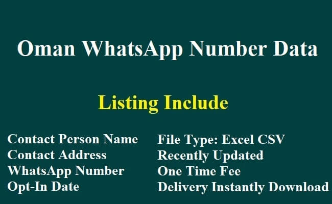 阿曼 WhatsApp 数据