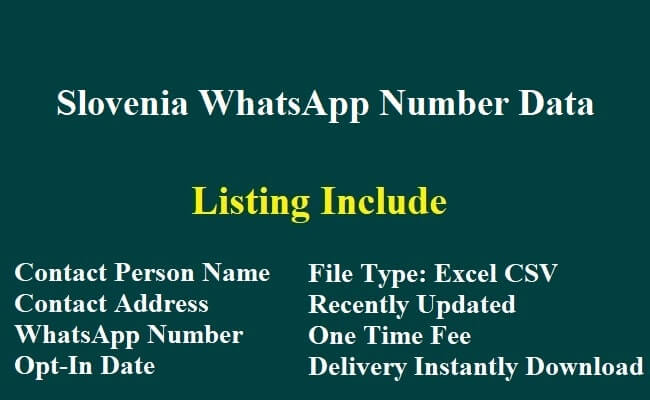 斯洛维尼亚 WhatsApp 数据