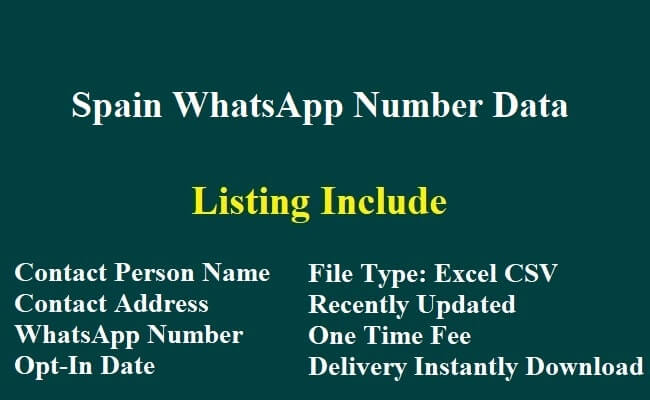 西班牙 WhatsApp 数据