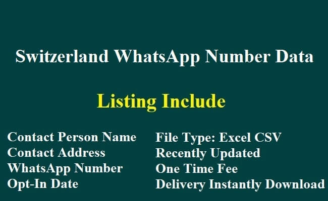 瑞士 WhatsApp 数据