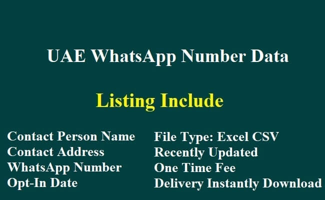 阿联酋 WhatsApp 数据